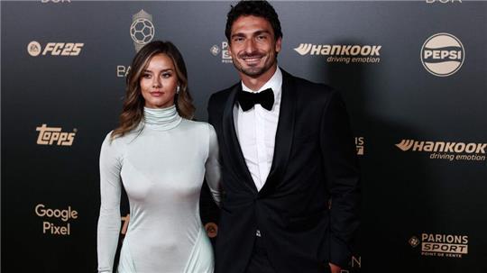 Mats Hummels und Nicola Cavanis kamen gemeinsam zum Ballon d’Or.