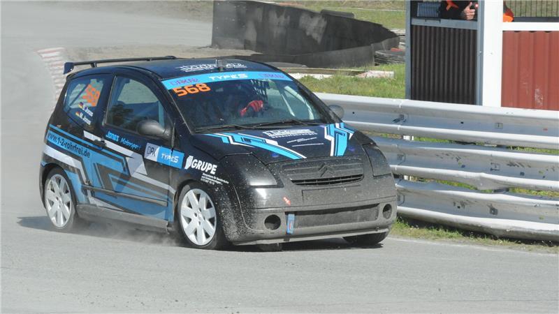 Mats Jonas bei seinem ersten Rallycross-Rennen auf dem Buxtehuder Estering: Zwei Saisons fuhr er im Citroen.