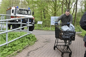 Matthias Grienitz fand einen ganzen Einkaufswagen