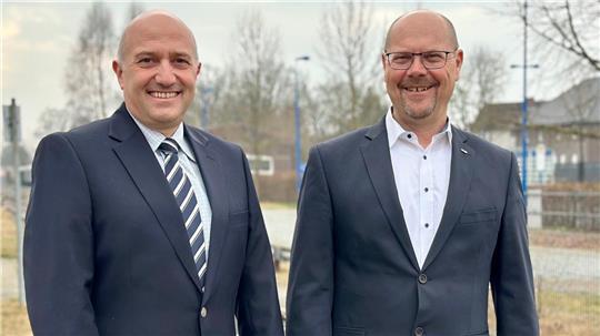 Matthias Herten (links) und Christoph Grimm: die neue Doppelspitze der EVB am Standort Zeven.