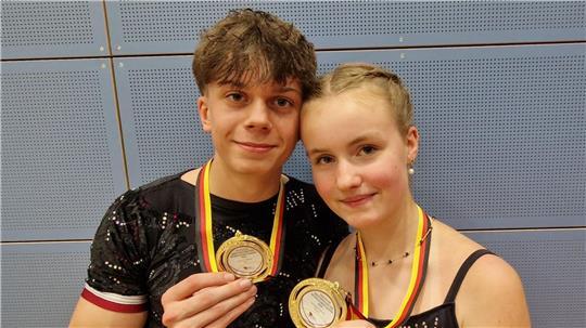 Max Grüschow und Chiara Eggers holten Gold in Bremen.