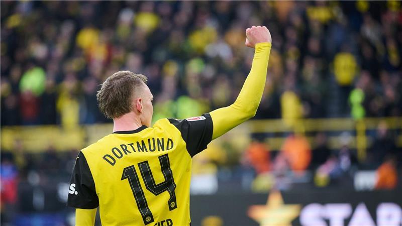 BVB schöpft Mut und mahnt: Hoffnung auf Europa-Schlussspurt Maximilian Beier traf erstmals doppelt für den BVB.