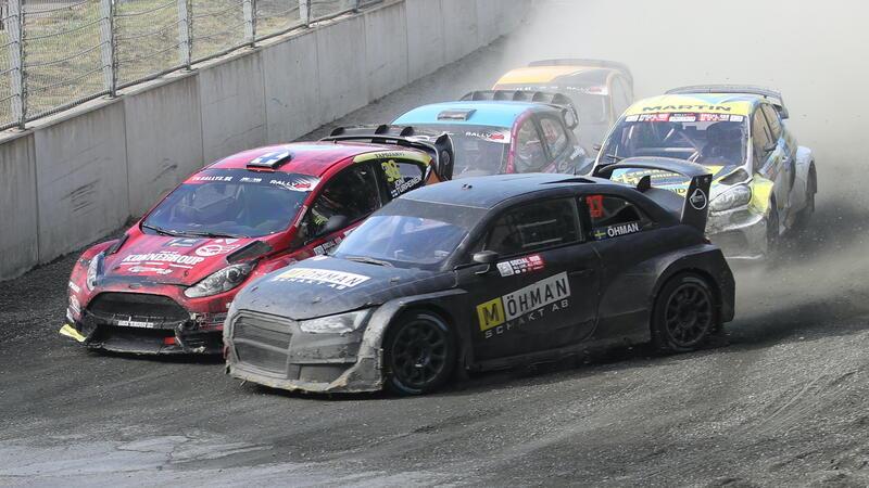 RallyX: Junger Finne feiert Meisterschaft auf dem Estering Mehr als 100 Fahrer starteten auf dem Estering, darunter der querschnittsgelähmte Mats Öhman.