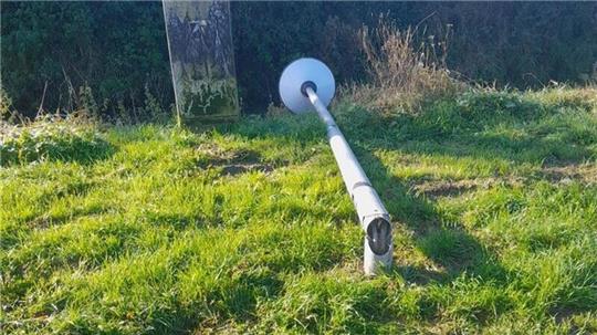 Mehrere Straßenlampen in der Straße An der Wettern wurden im Jahr 2023 beschädigt.