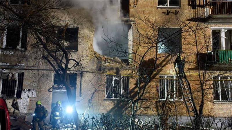 Mehrere Wohngebäude wurden bei den Angriffen beschädigt.
