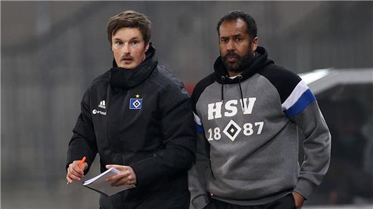 Merlin Polzin und Daniel Thioune beim Hamburger SV. (Archivbild)