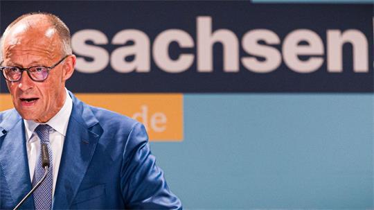 Merz ist wieder im Wahlkampf unterwegs - diesmal in Niedersachsen.