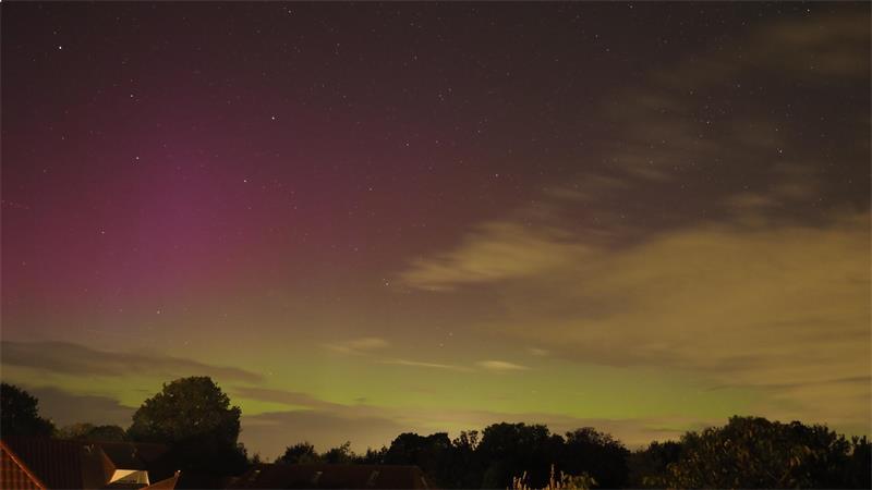 Polarlichter-Saison gestartet: Die Fotos der TAGEBLATT-Leser Michael Hilmer hat die Polarlichter in Harsefeld abgelichtet.