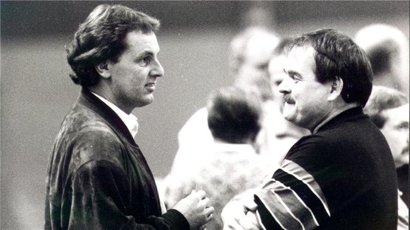 Rauer Ton, großes Herz: Michael Jungblut war die Seele des BSV Michael Jungblut (rechts) und der Fernsehmoderator Jörg Wontorra.
