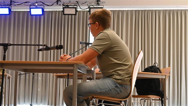 Michel Stülten fand das Aussagen im simulierten Gericht ziemlich stressig.