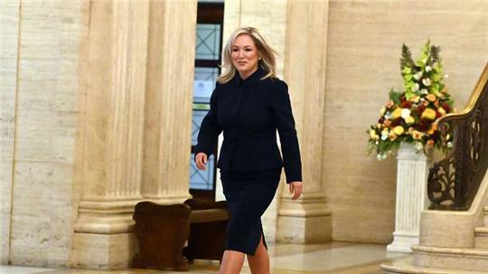 Michelle O’Neill in der Großen Halle des Parlamentsgebäudes in Stormont (bei Belfast).