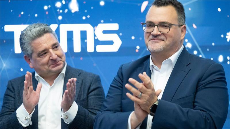 Marineschiffbauer TKMS legt fulminanten Börsenstart hin Miguel Lopez und Oliver Burkhard sind die Väter des TKMS-Börsengangs.