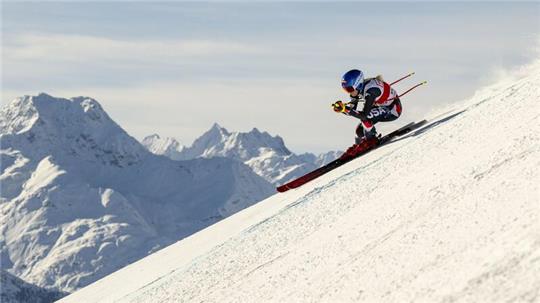 Mikaela Shiffrin war bei der Abfahrt in St. Moritz nicht zu schlagen.