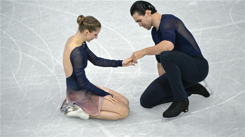 Minerva Hase und Nikita Volodin unterliefen in der Kür einige Fehler.
