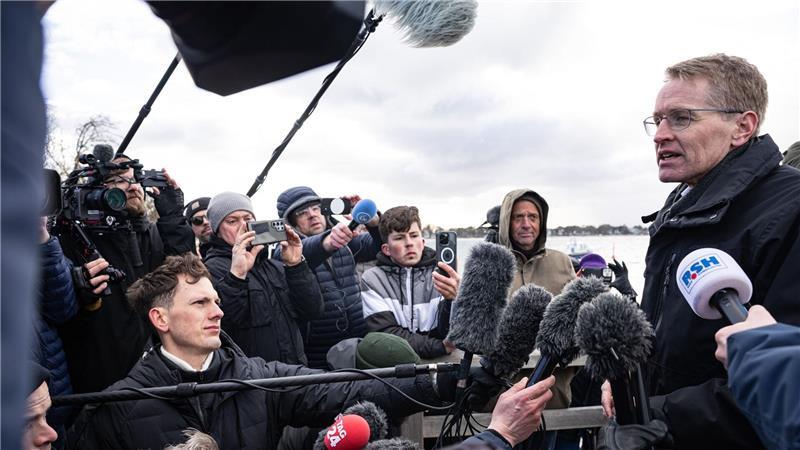 Ministerpräsident Daniel Günther (CDU) machte sich am Donnerstag selbst ein Bild vor Ort.