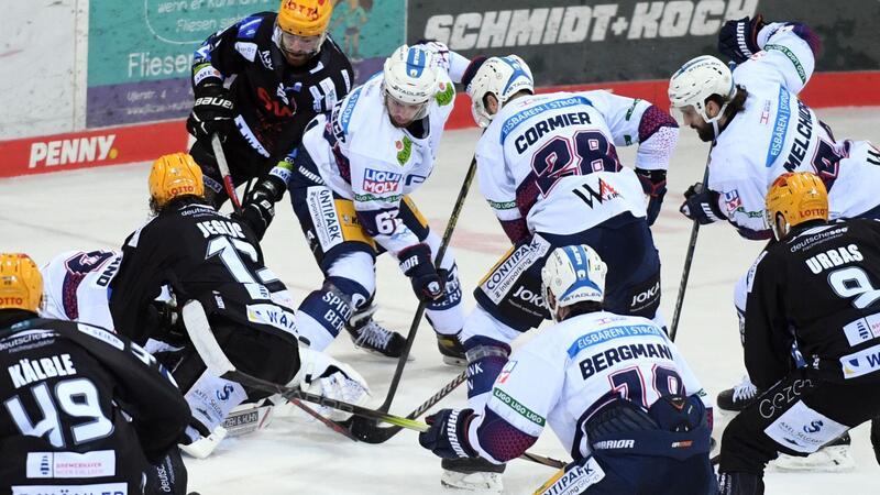 Berlin führt nach Krimi in Bremerhaven im DEL-Finale mit 2:1 Mit 98 Minuten war das Spiel das längste Finalspiel der DEL-Geschichte.