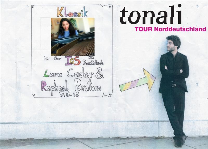 Mit dem Star auf der Bühne : Laura Cader von der IGS Buxtehude wird bei Raphael Paratores Konzert spielen.