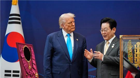 Mit dem südkoreanischen Präsidenten Lee Jae Myung war sich Donald Trump im vergangenen Jahr über die Senkung der Zölle einig. (Archivbild)