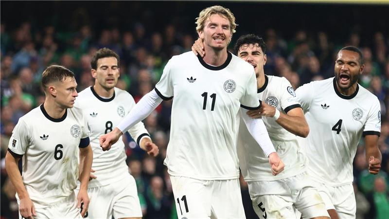 WM-Ticket in Griffweite nach Woltemades Schulter-Tor Mit der Schulter zu seinem ersten Länderspiel-Tor: Nick Woltemade.