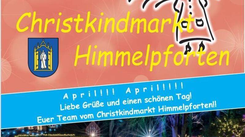 Mit diesem Banner wurden die in Himmelpforten empfangen, die dem Aprilscherz auf den Leim gegangen sind.