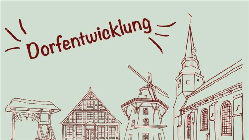 Mit diesem Flyer wird für die Dorfregion „An der Lühe“ geworben.