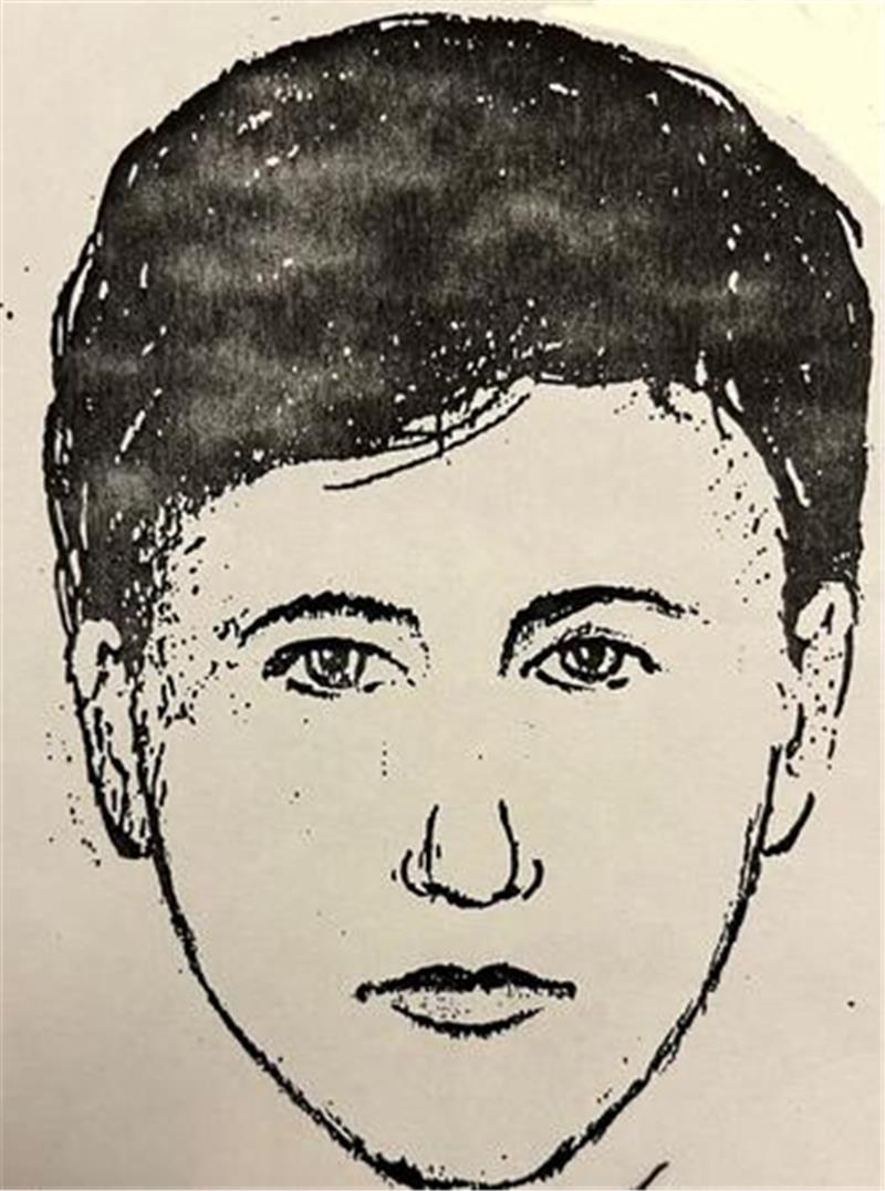 Mit diesem Phantombild suchte die Kripo zunächst nach dem mutmaßlichen Täter. Mehrere Zeugen sahen am Abend des Mords am Krankenhaus am Bürgerpark einen schlanken Mann mit dunklen Haaren und, dessen Blick als stechend und durchdringend beschrieben wurde. Der Autodieb war dagegen klein und schmächtig.
