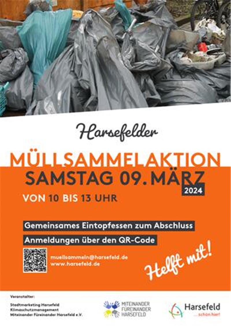 Aufruf zur Müllsammelaktion in Harsefeld: Bürger säubern die Nachbarschaft Mit diesem Plakat werden die Harsefelder zur Müllsammelaktion eingeladen.