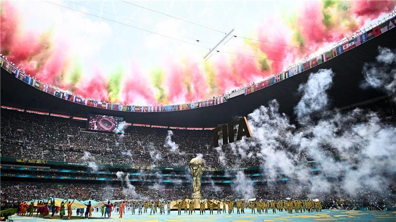 „Dai Dai“: Ausgelassene Stadion-Party zum WM-Start in Mexiko Mit einem Feuerwerk endete die Eröffnungsfeier.