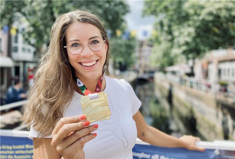 Mit ihrem ungarischen Verein feierte Emily Vogel bereits große Erfolge.