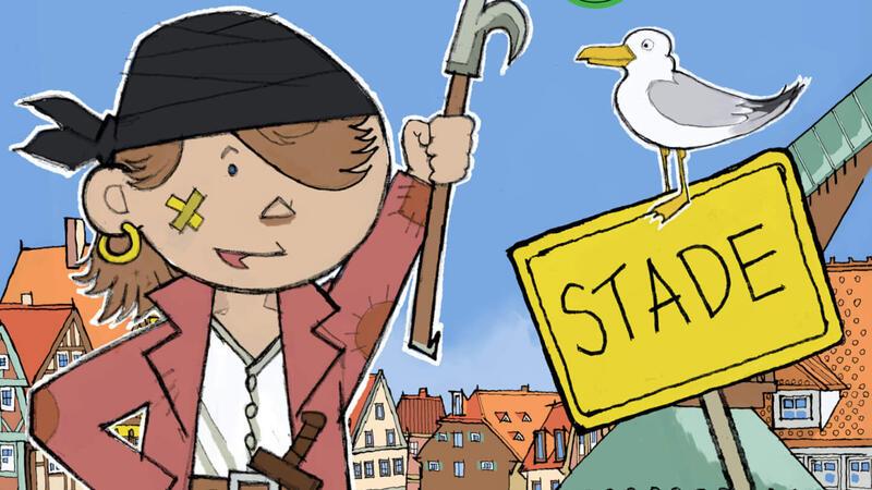 Piet & Jackie entdecken Stade: Mitmach-Heft für Kinder Mitmach-Heft für Kinder: Piratenkind Jackie und die Entdeckermöwe Piet erobern Stade.
