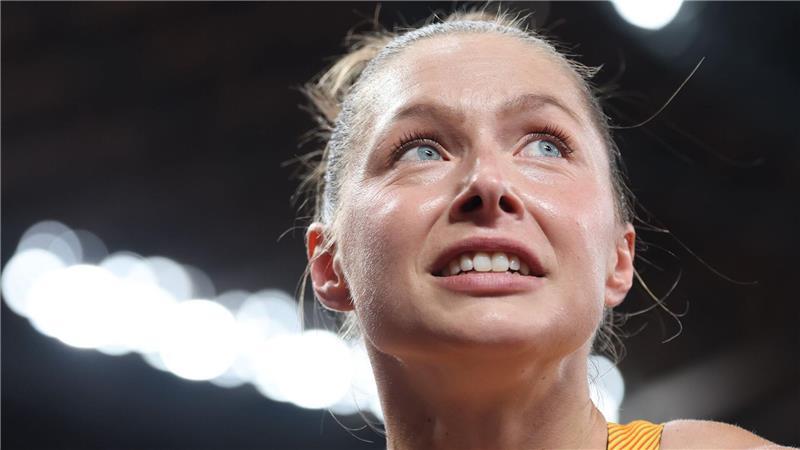 Mihambo und Lückenkemper zittern zum WM-Start Musste zittern: Gina Lückenkemper.