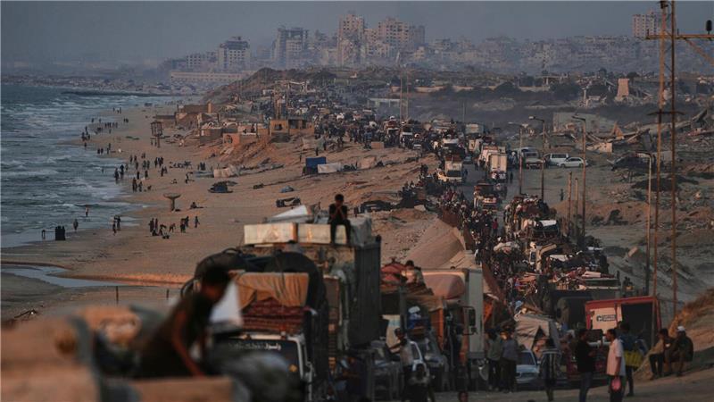 Hamas: Israel gefährdet mit Offensive Leben der Geiseln Nach Angaben der israelischen Armee haben inzwischen schätzungsweise mehr als 450.000 Bewohner die Stadt Gaza verlassen. (Archivbild)