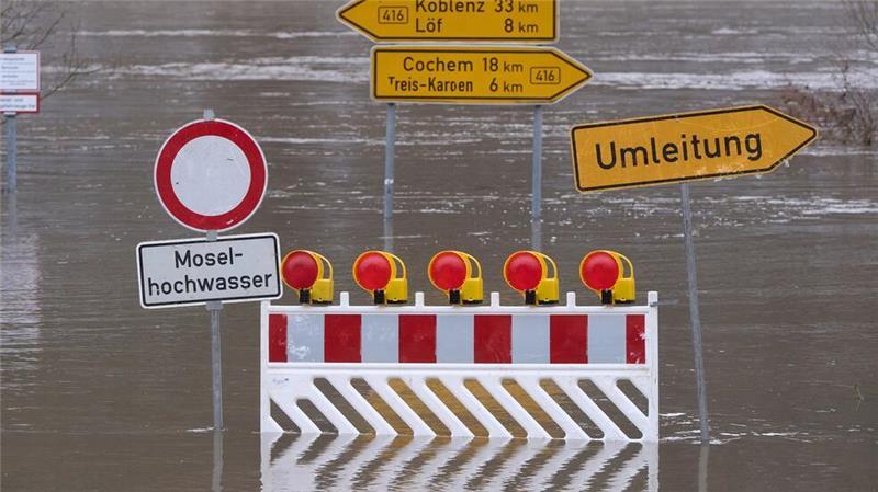 Nach dem Schnee kommt das Wasser: Es gibt wieder einmal Hochwasser an der Mosel.