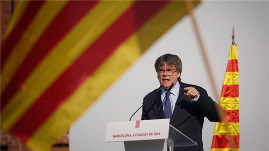 Nach der Rede verschwand Puigdemont von der Bildfläche. Die Polizei leitete eine Großfahndung ein. (Archivbild)