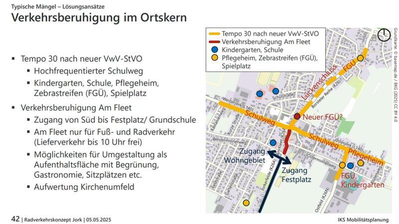 Online-Petition: 220 Menschen wollen Tempo 30 im Jorker Zentrum Nach der neuen Rechtslage wäre auf der L140 und der K26 jetzt Tempo 30 möglich.