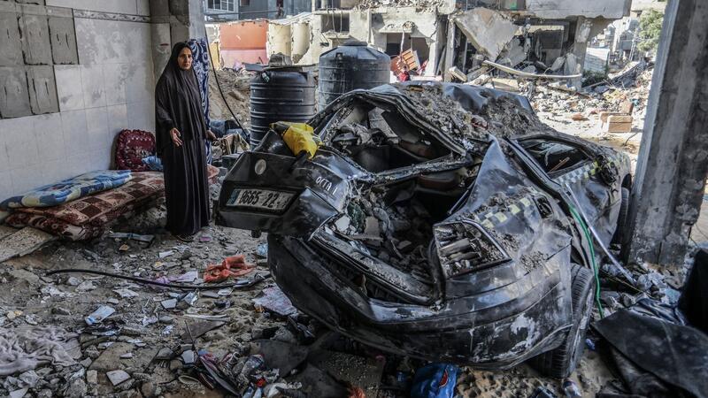 Nach einem israelischen Luftangriff im Süden des Gazastreifens.