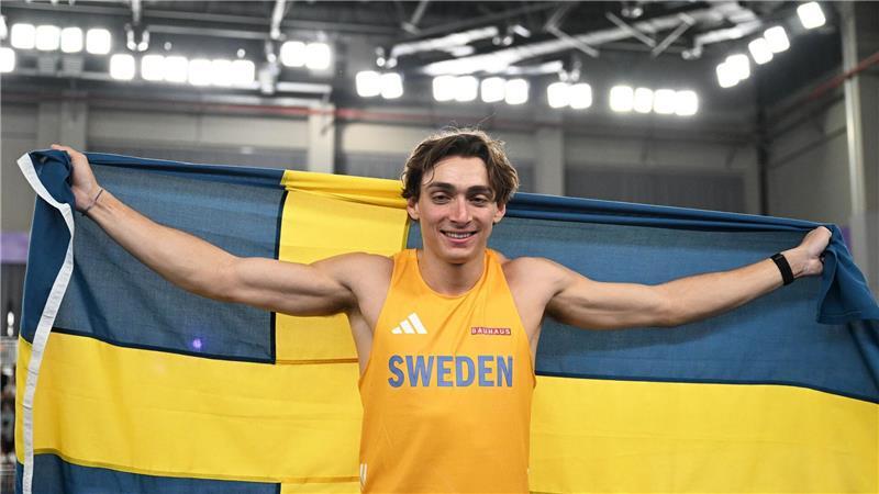 Olympiasieger Duplantis erneut mit Stabhochsprung-Weltrekord Nächster Weltrekord: Stbahochspringer Armand Duplantis.