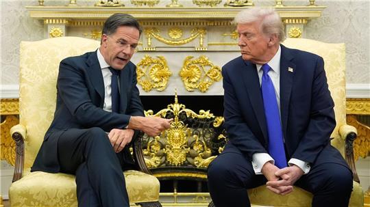 Nato-Chef Rutte besuchte US-Präsident Trump im Weißen Haus.