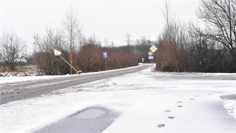 Der Hagener Weg bei Schneefall.