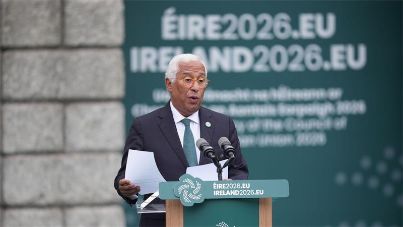 Irland übernimmt EU-Ratsvorsitz in stürmischer Zeit Neben Selenskyj war auch EU-Ratspräsident António Costa zu Gast in Dublin.