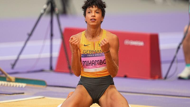 Olympiasiegerin Mihambo nervenstark ins Finale Nervenstark beim dritten Sprung: Malaika Mihambo.