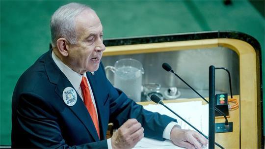 Netanjahu bei der UN-Generaldebatte im vergangenen Jahr. (Archivbild)