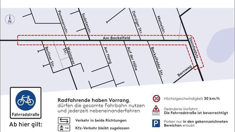 Harsefeld startet nächsten Verkehrsversuch – Anwohner in Sorge Neue Regeln sollen hier ab April gelten: Die Straße Am Bockelfeld wird vorübergehend zur Fahrradstraße.