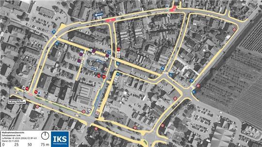 Neues Verkehrskonzept für den Bereich um Schule und Altländer Markt, die Schulstraße wird zur Fahrradstraße.