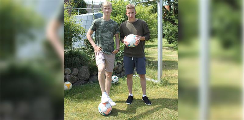Nicklas Lund und Jasper Rump (rechts) einen Tag nach dem DFB-Sichtungsturnier. Foto Bröhan