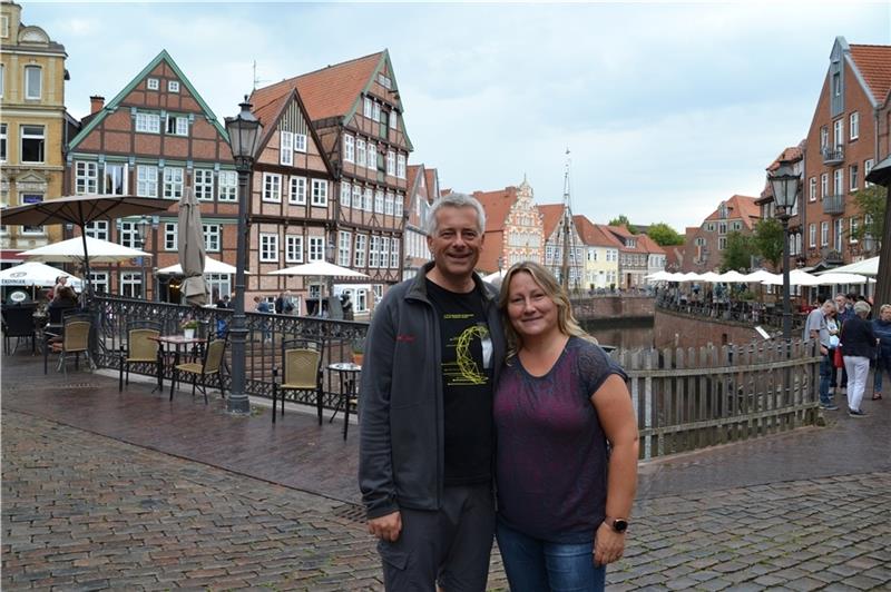 Nicole Bartels und Torsten Karger aus Braunschweig genießen das Kurz-mal-weg-Wochenende im Landkreis. Fotos: Helfferich