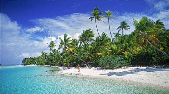 Niue liegt zwischen Fidschi und den auf dem Foto zu sehenden Cookinseln und wirbt mit kristallklarem Wasser. (Illustration) 