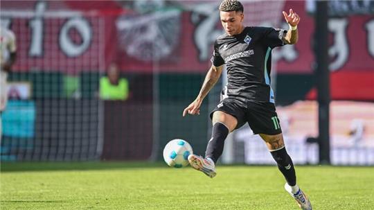Njinmah brachte Werder in Münster in Führung.