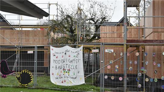 Noch Baustelle, aber im nächsten Jahr soll die neue Kita fertig sein.