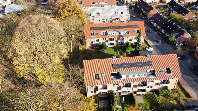 Noch ein Sanierungsgebiet der Wohnstätte: die Sachsenstraße. Hier wurden neue Wohnungen im Dachgeschoss geschaffen.